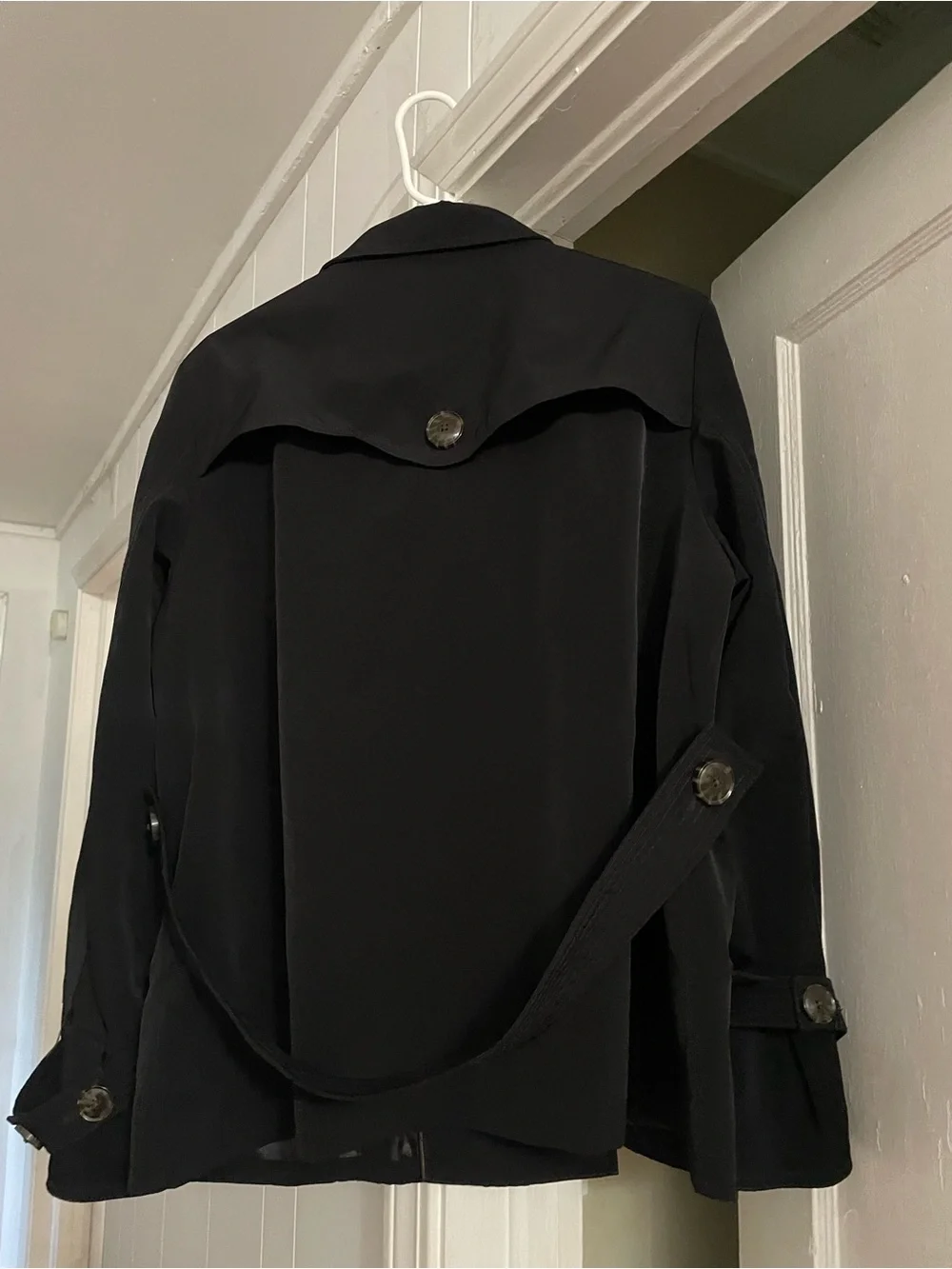 Croft & Barrow Women's Black Double-Breasted Rain coat - XL - Picture 3 of 4